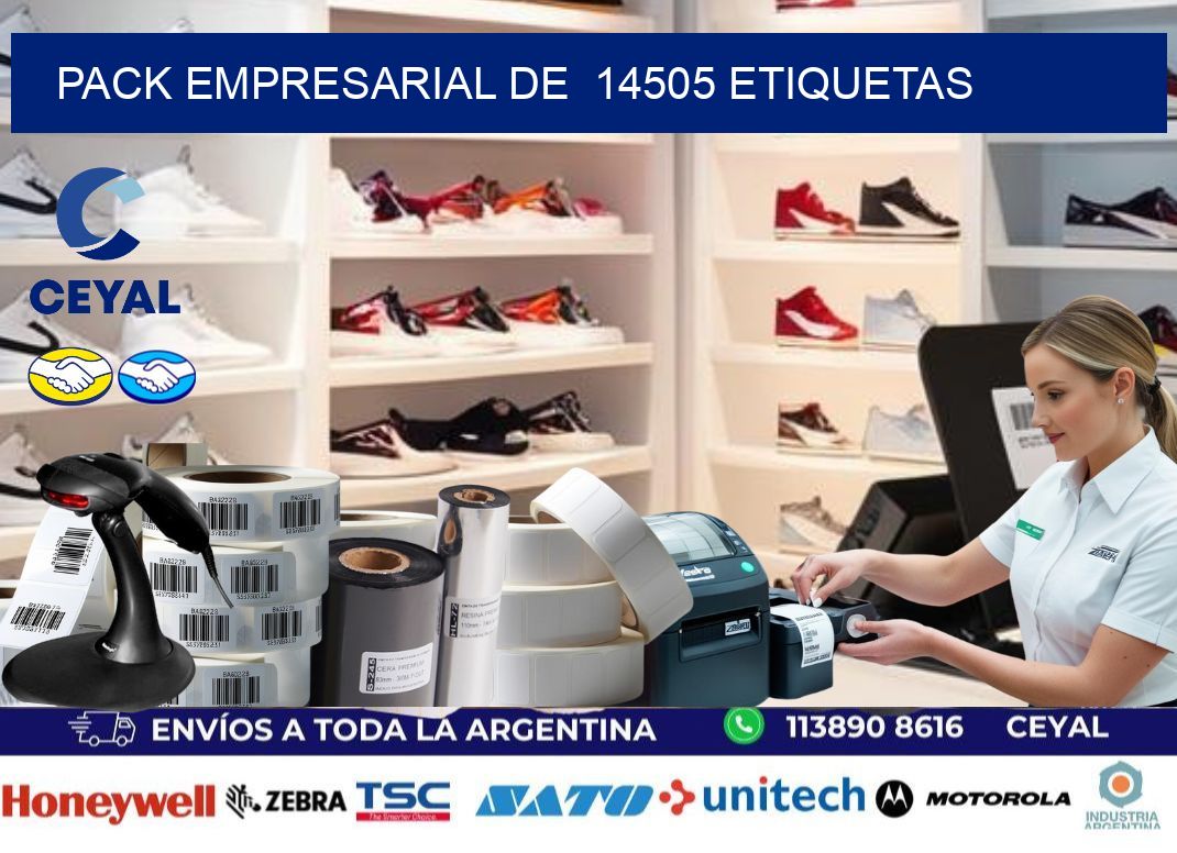 Pack empresarial de  14505 etiquetas
