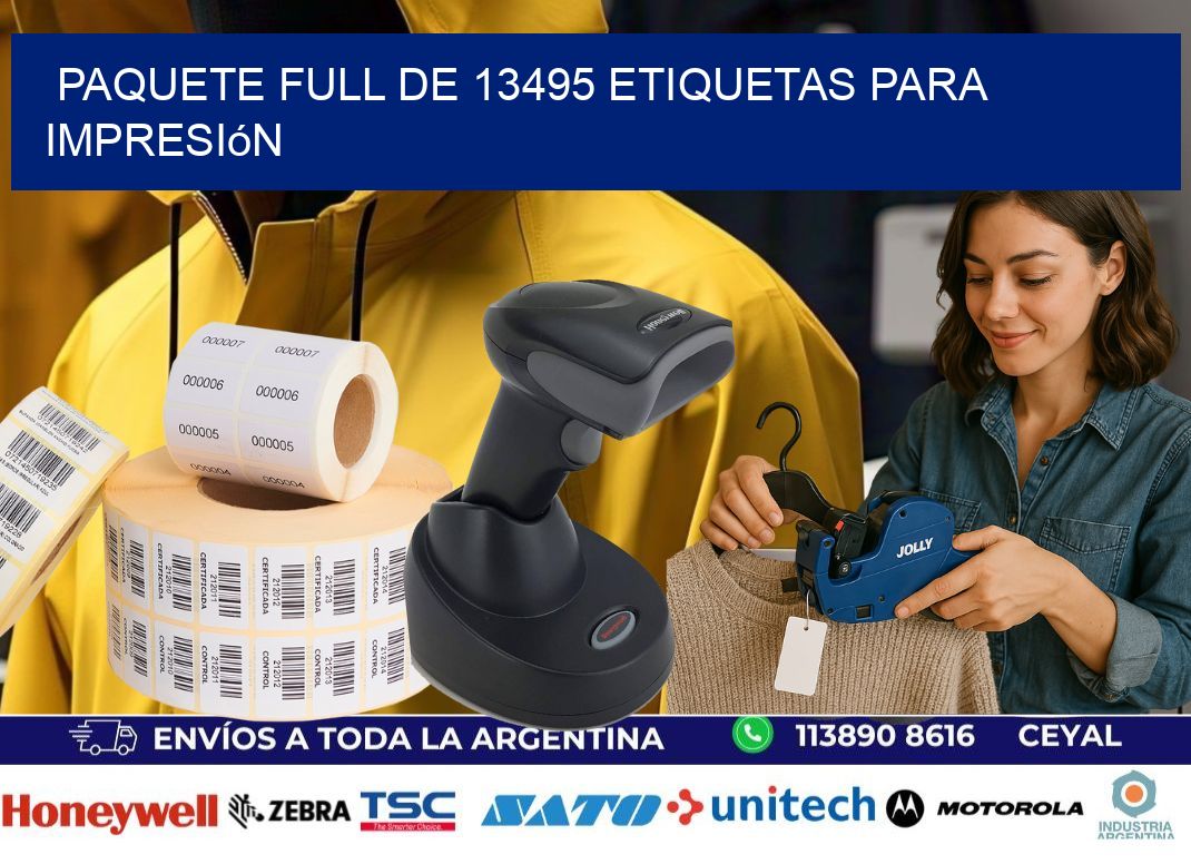 Paquete full de 13495 etiquetas para impresión