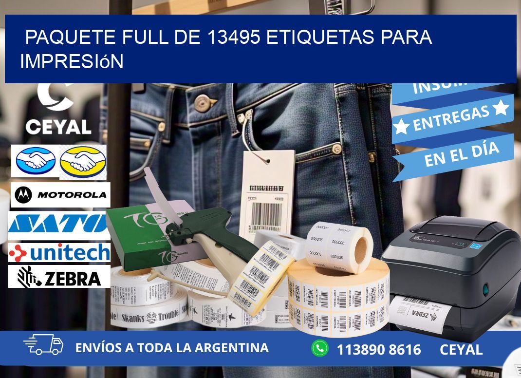 Paquete full de 13495 etiquetas para impresión