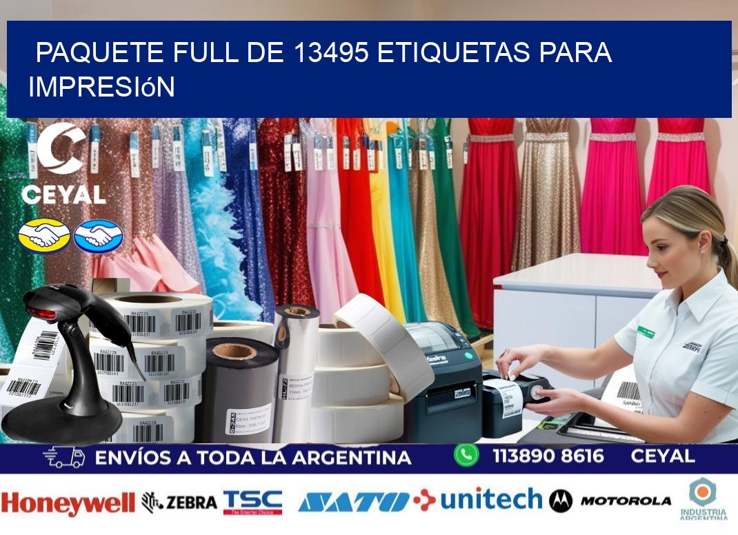 Paquete full de 13495 etiquetas para impresión