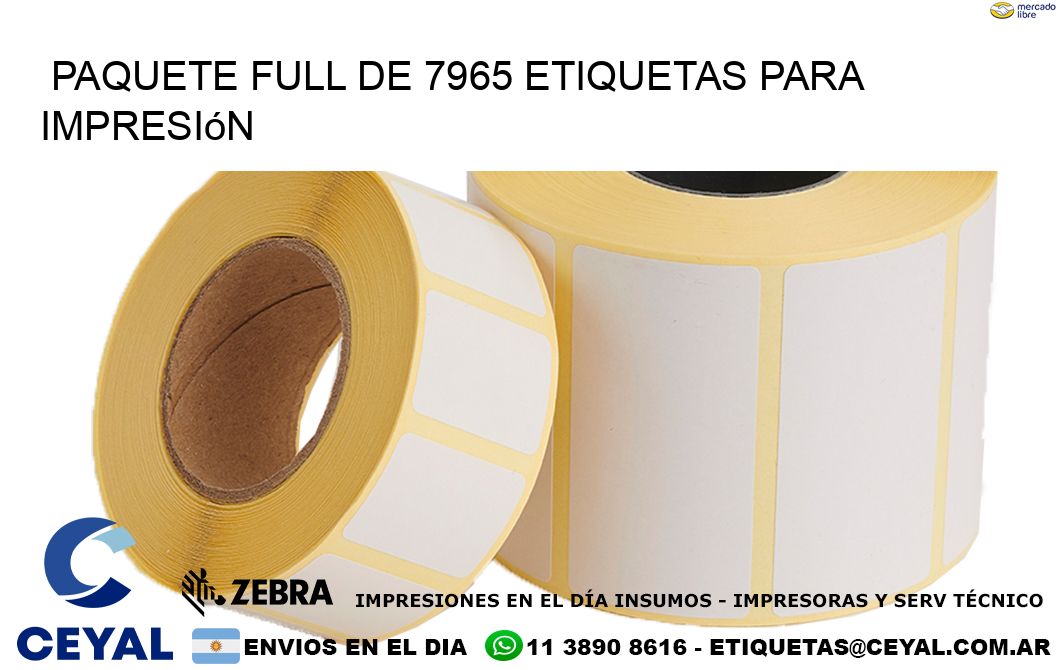 Paquete full de 7965 etiquetas para impresión