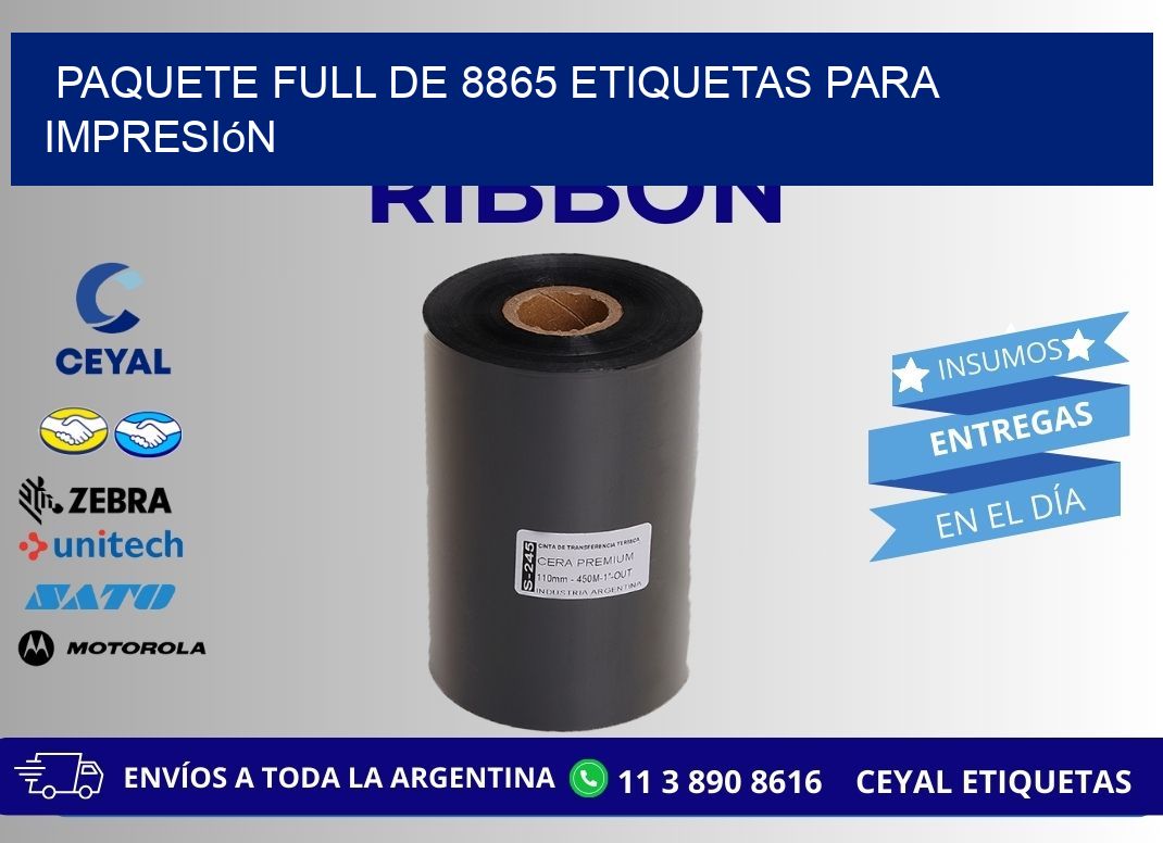 Paquete full de 8865 etiquetas para impresión