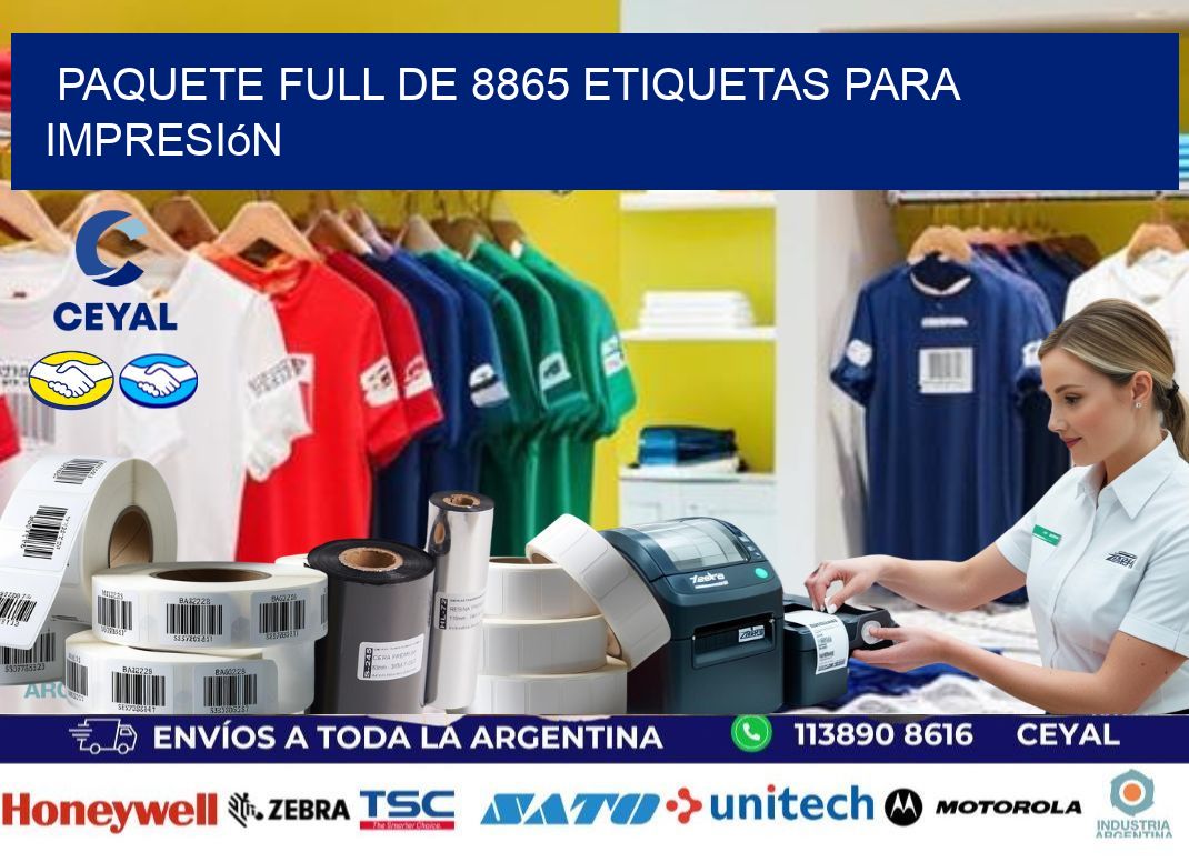 Paquete full de 8865 etiquetas para impresión