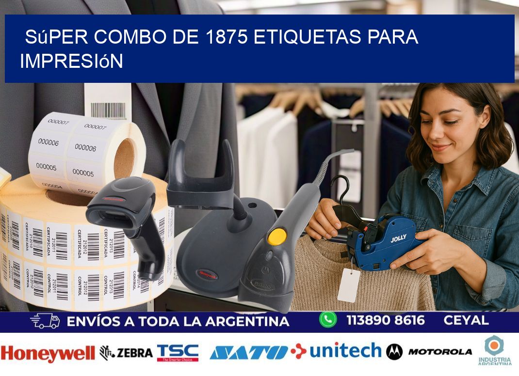 Súper combo de 1875 etiquetas para impresión