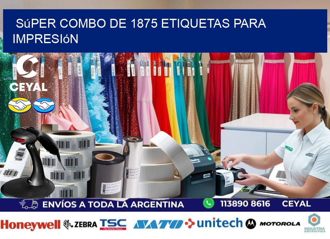 Súper combo de 1875 etiquetas para impresión