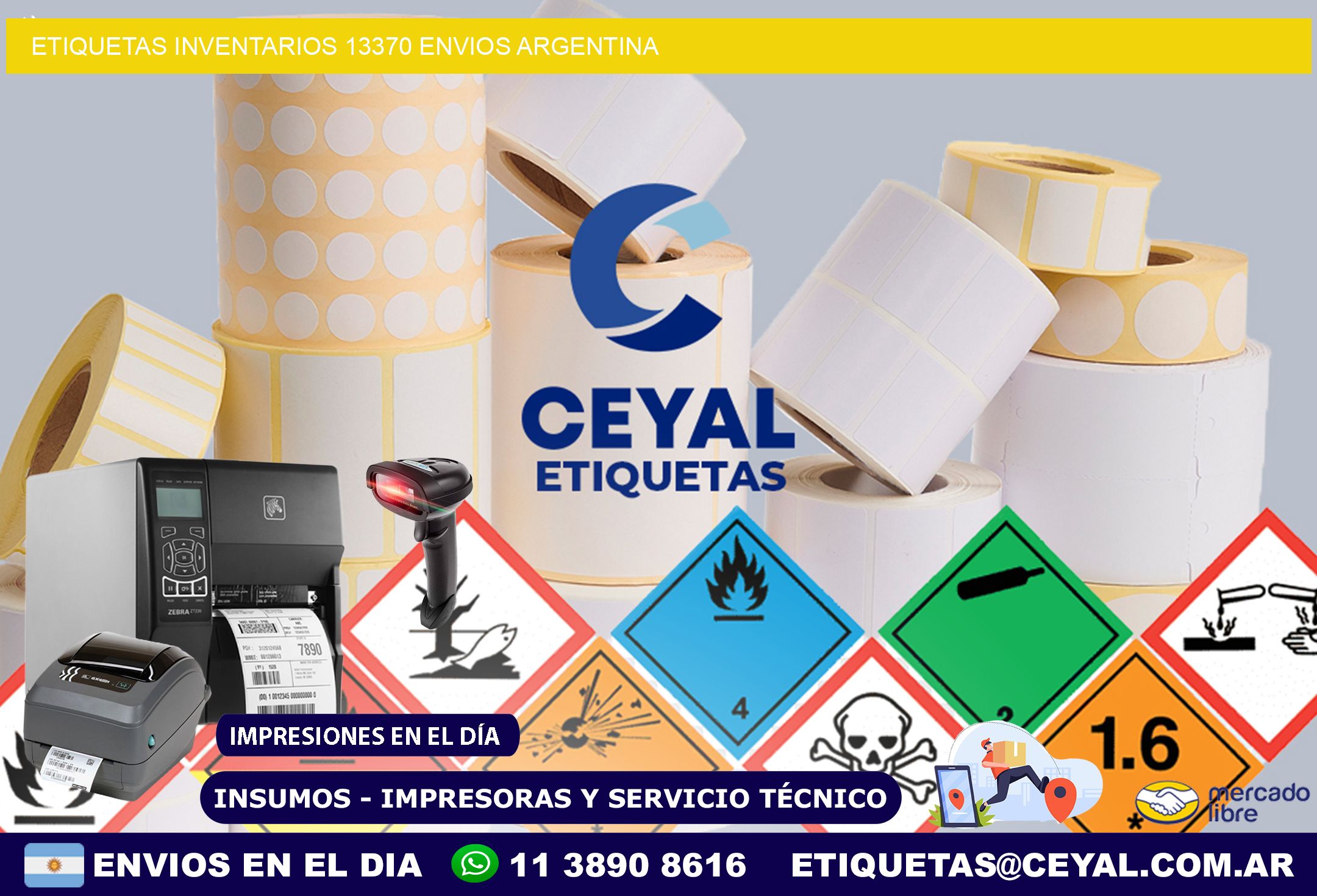 etiquetas inventarios 13370 ENVIOS ARGENTINA