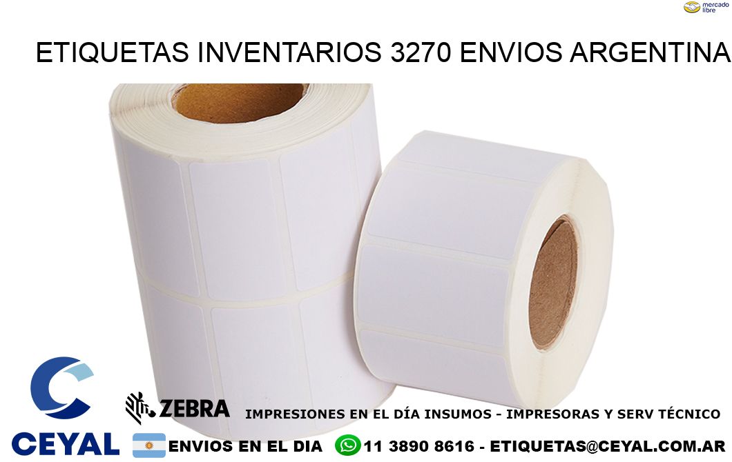 etiquetas inventarios 3270 ENVIOS ARGENTINA