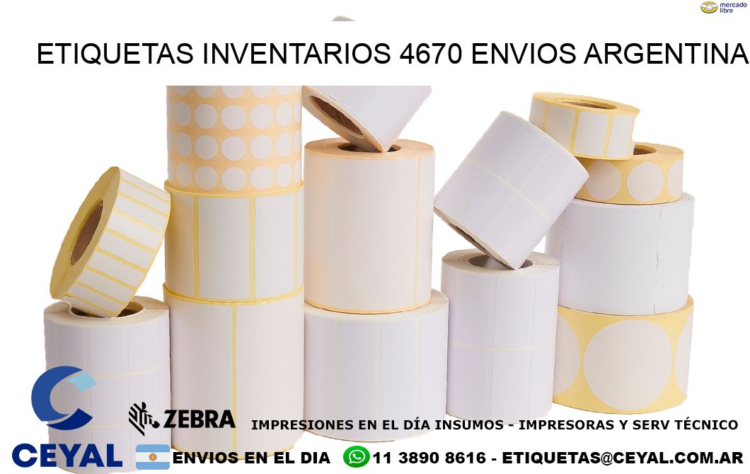 etiquetas inventarios 4670 ENVIOS ARGENTINA