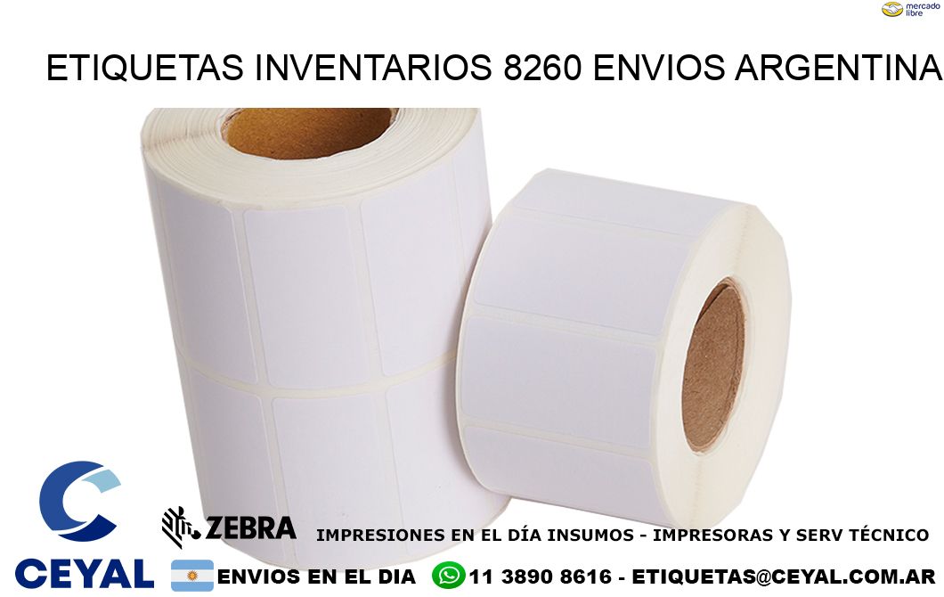 etiquetas inventarios 8260 ENVIOS ARGENTINA