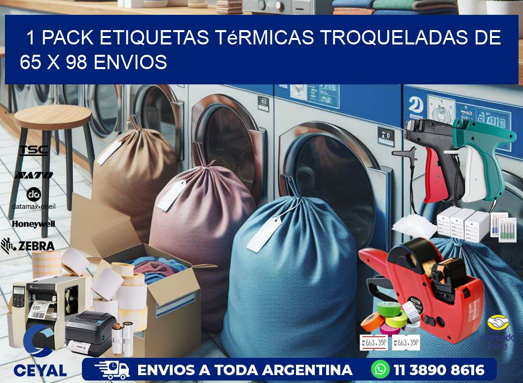 1 Pack etiquetas Térmicas Troqueladas De 65 x 98 ENVIOS