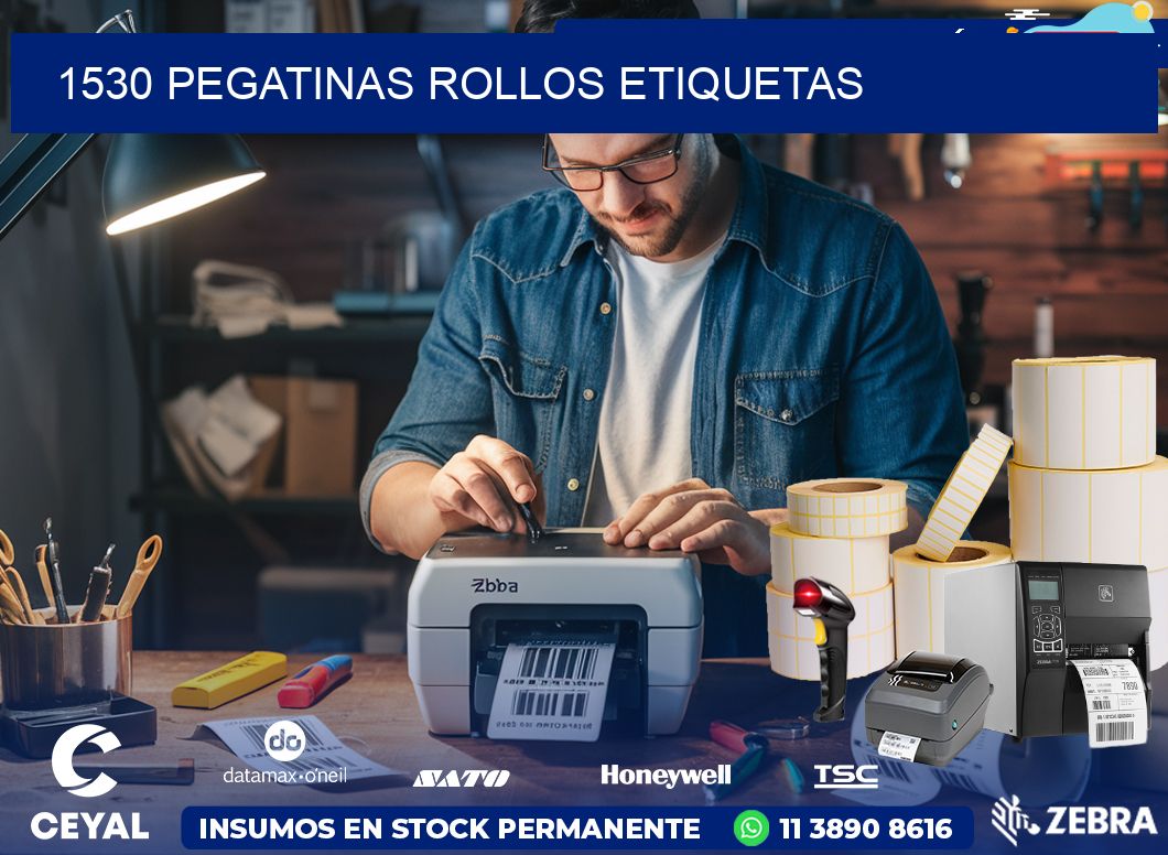 1530 Pegatinas rollos etiquetas