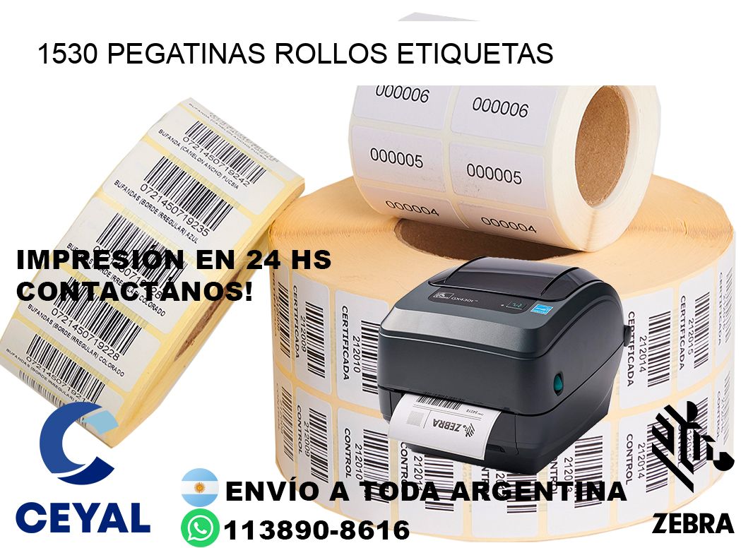 1530 Pegatinas rollos etiquetas