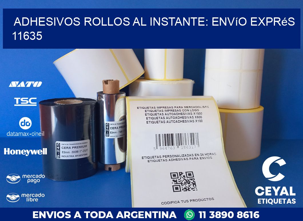 Adhesivos rollos al Instante: Envío Exprés 11635