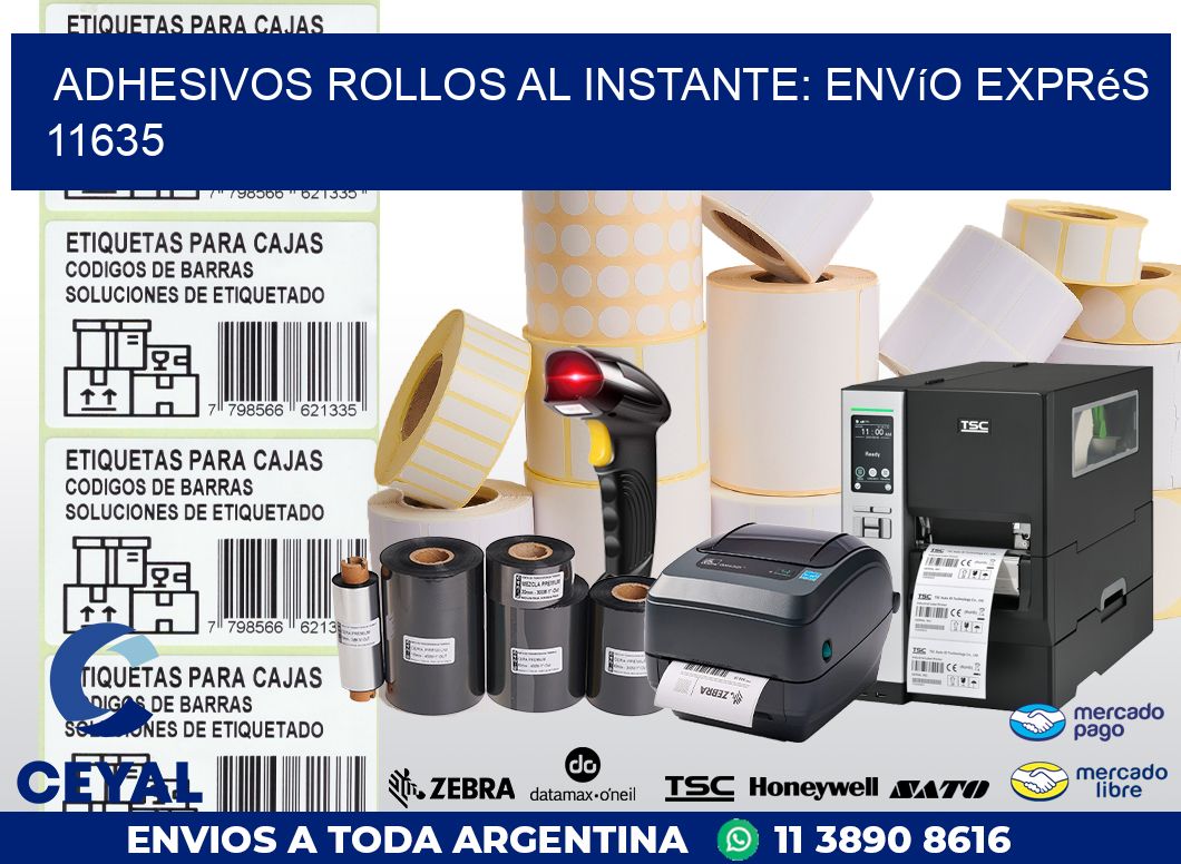 Adhesivos rollos al Instante: Envío Exprés 11635