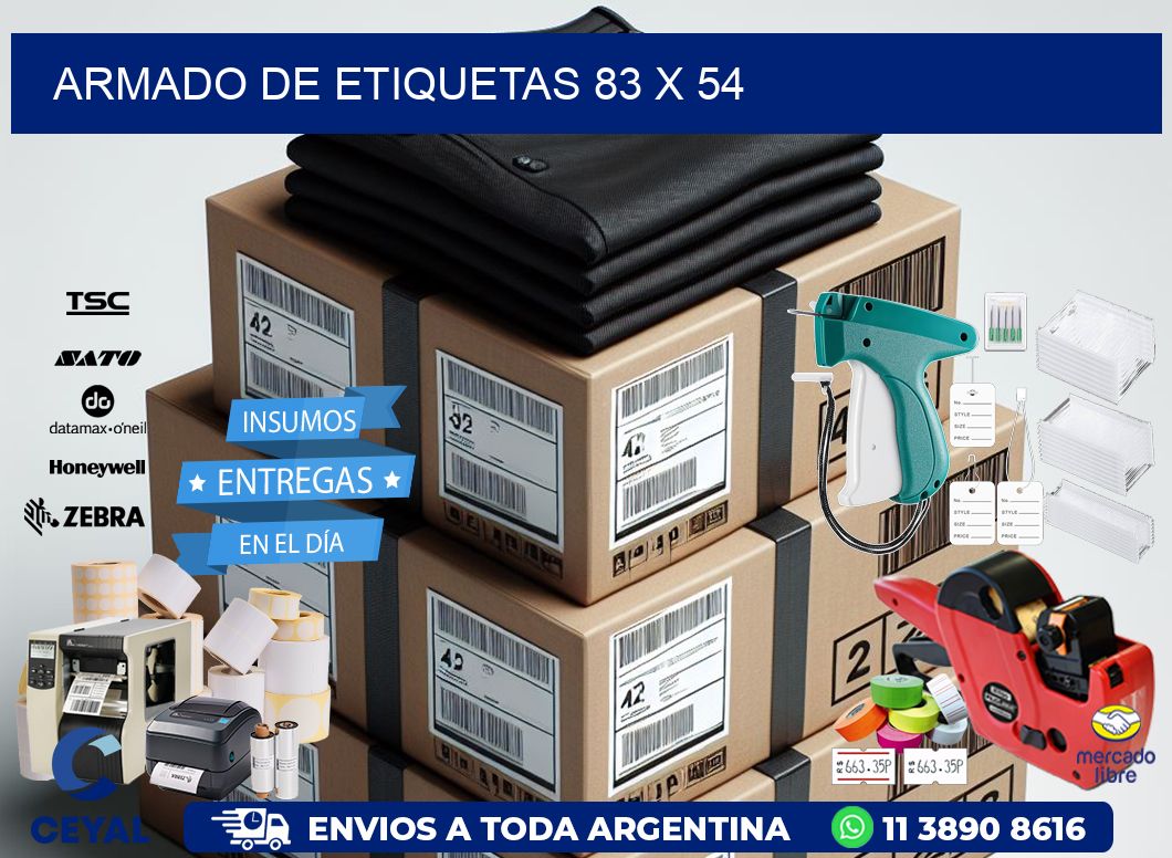 Armado de etiquetas 83 x 54