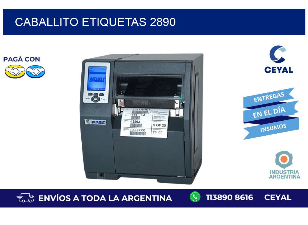 Caballito etiquetas 2890
