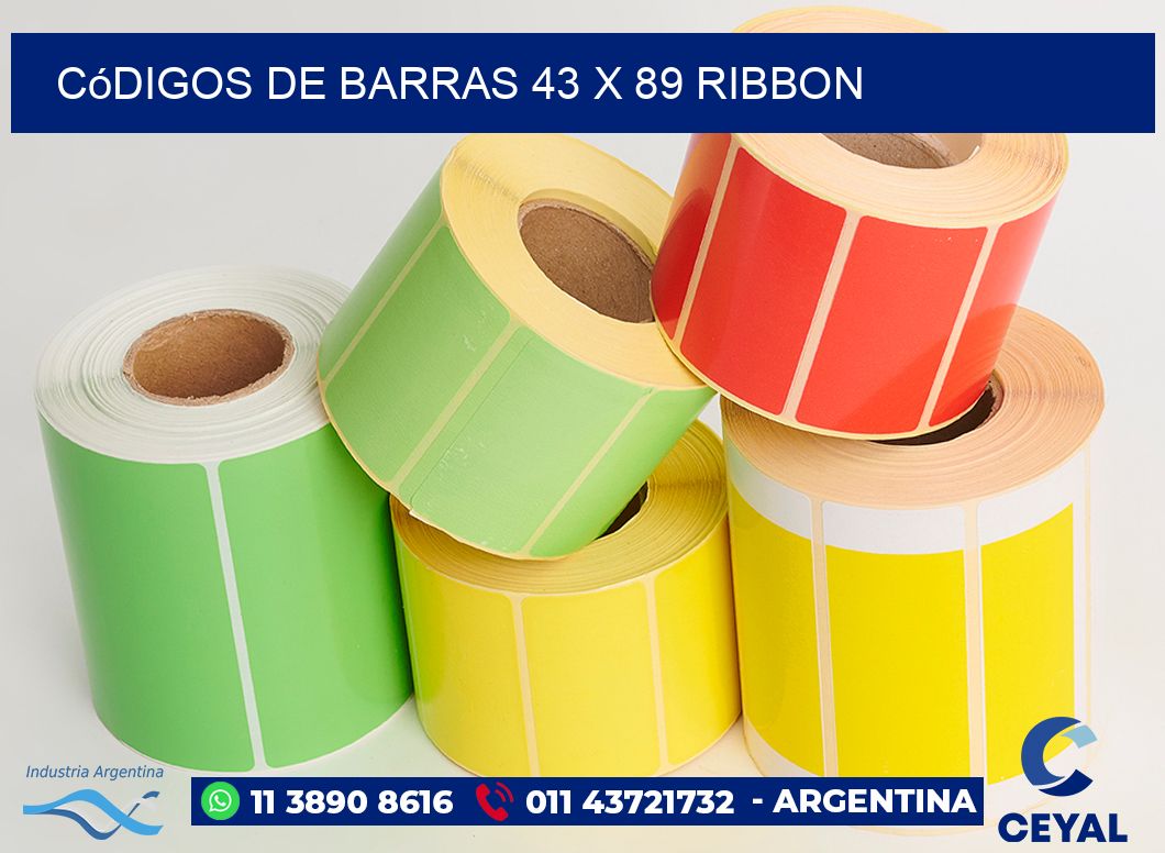 Códigos de Barras 43 x 89 ribbon