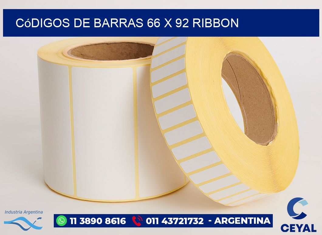 Códigos de Barras 66 x 92 ribbon