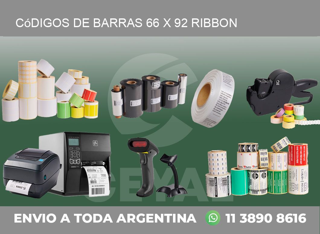 Códigos de Barras 66 x 92 ribbon