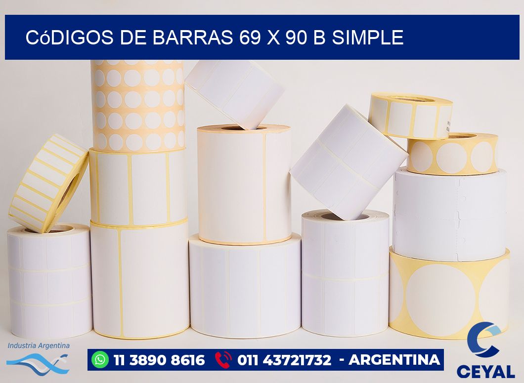 Códigos de Barras 69 x 90 b simple