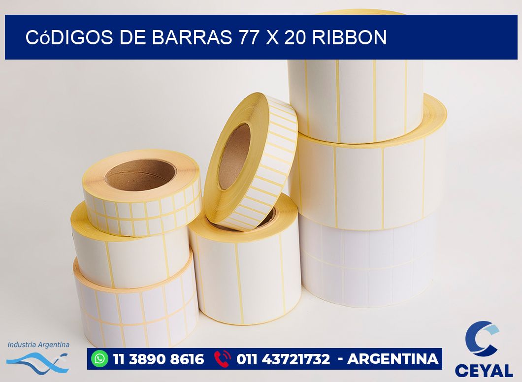 Códigos de Barras 77 x 20 ribbon