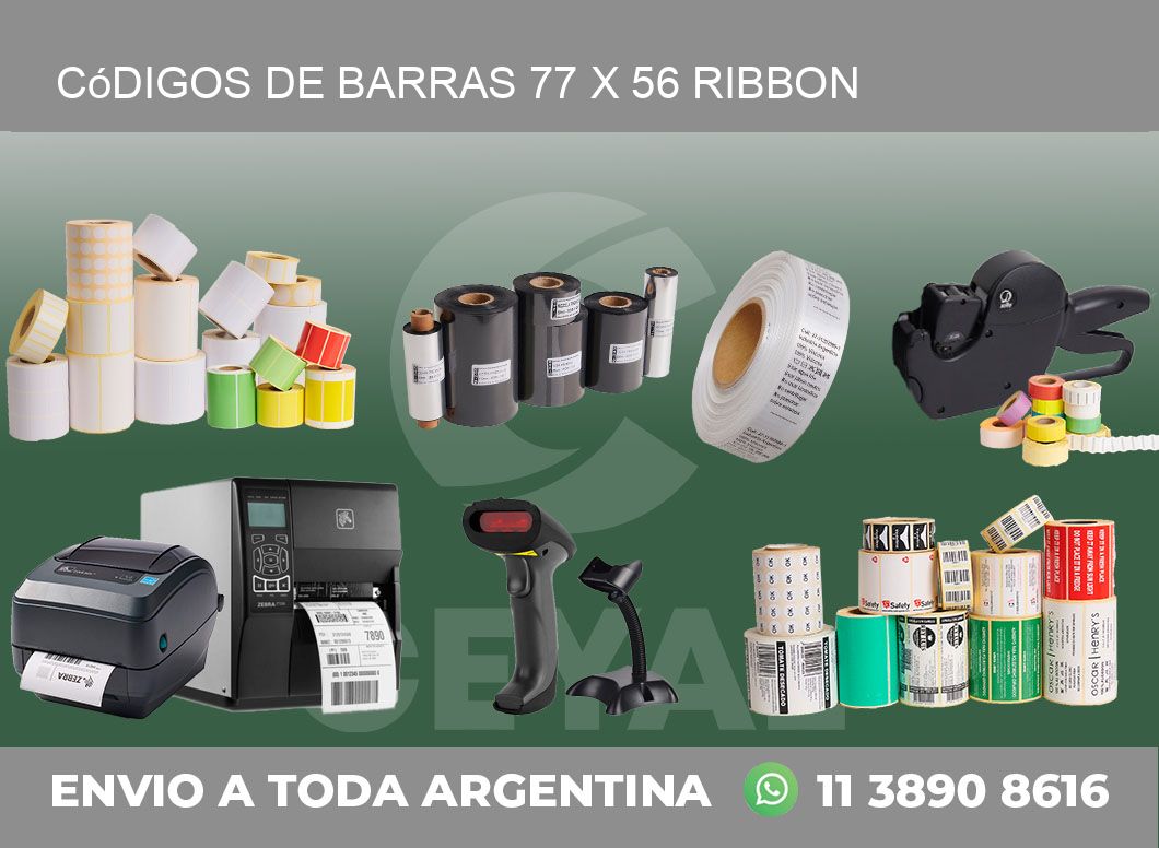 Códigos de Barras 77 x 56 ribbon