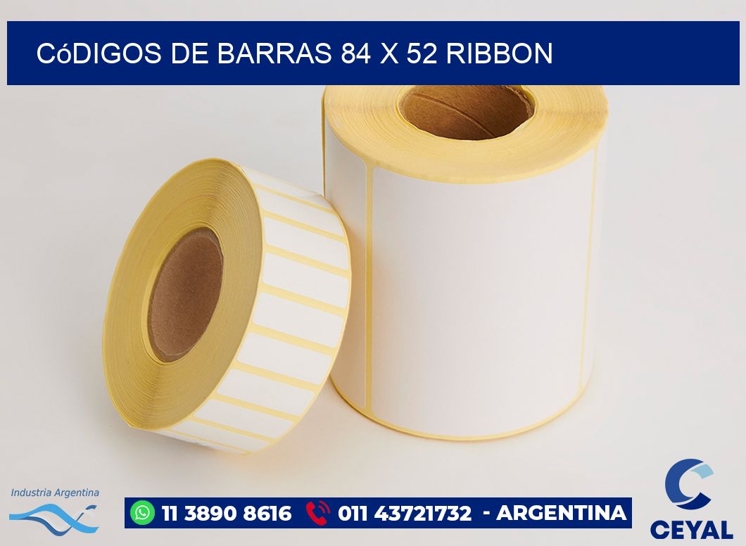 Códigos de Barras 84 x 52 ribbon