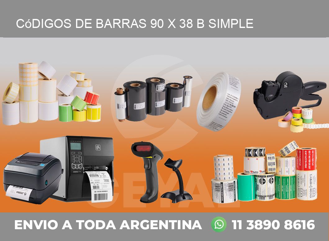 Códigos de Barras 90 x 38 b simple