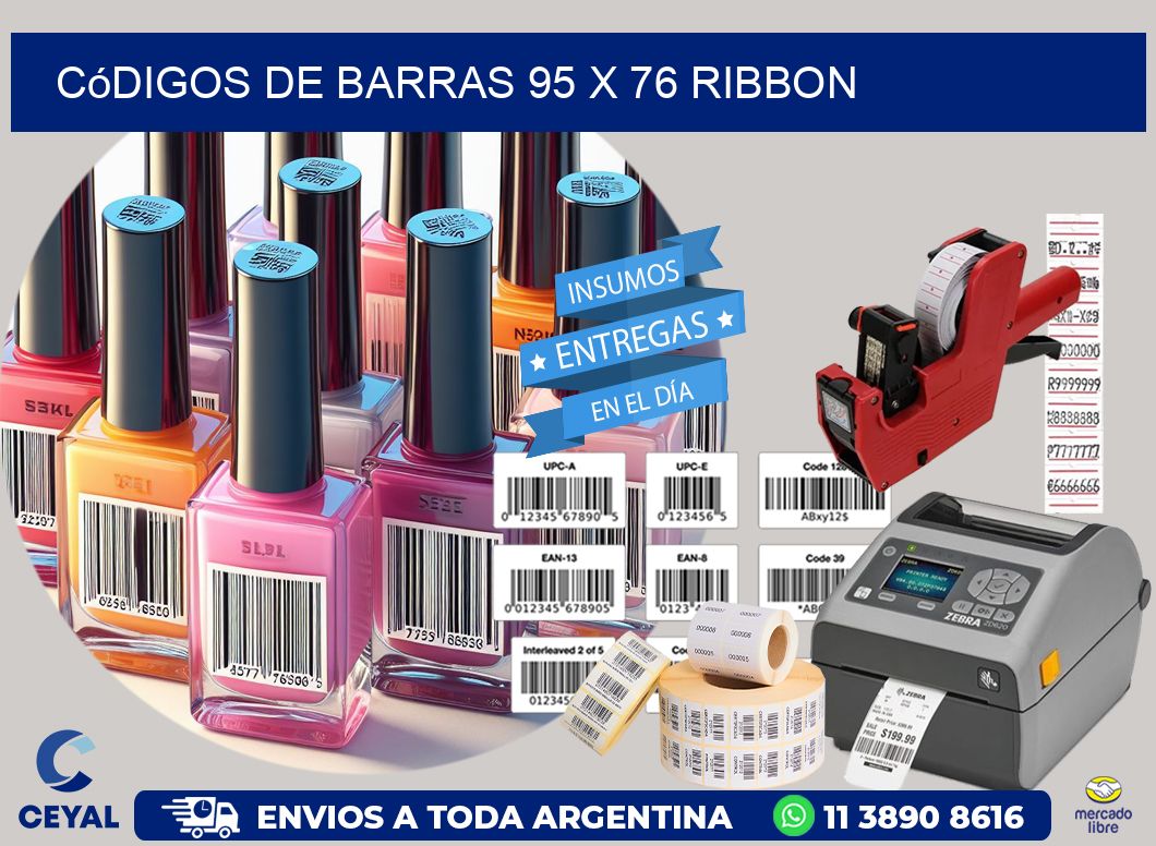 Códigos de Barras 95 x 76 ribbon
