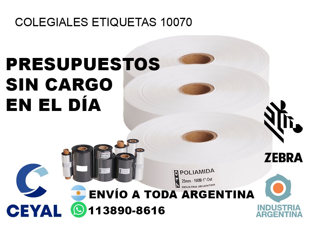 Colegiales etiquetas 10070