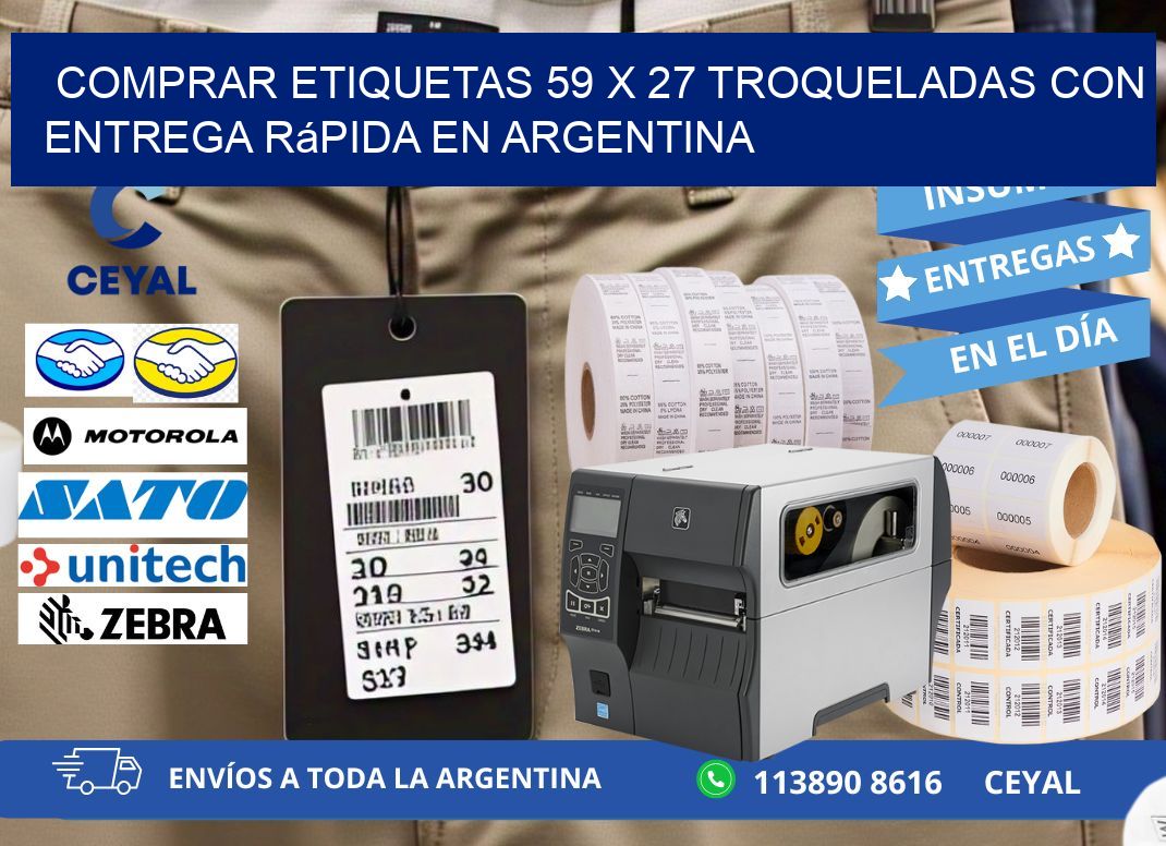 Comprar etiquetas 59 x 27 troqueladas con entrega rápida en Argentina