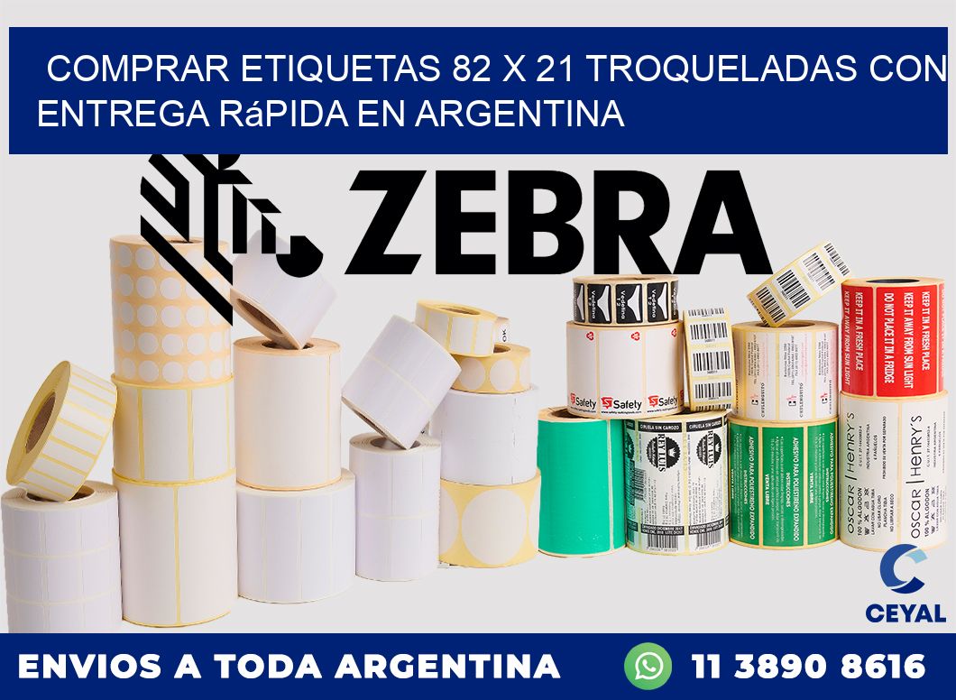 Comprar etiquetas 82 x 21 troqueladas con entrega rápida en Argentina