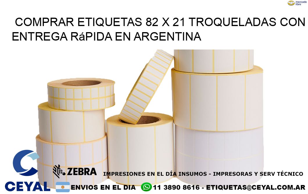 Comprar etiquetas 82 x 21 troqueladas con entrega rápida en Argentina