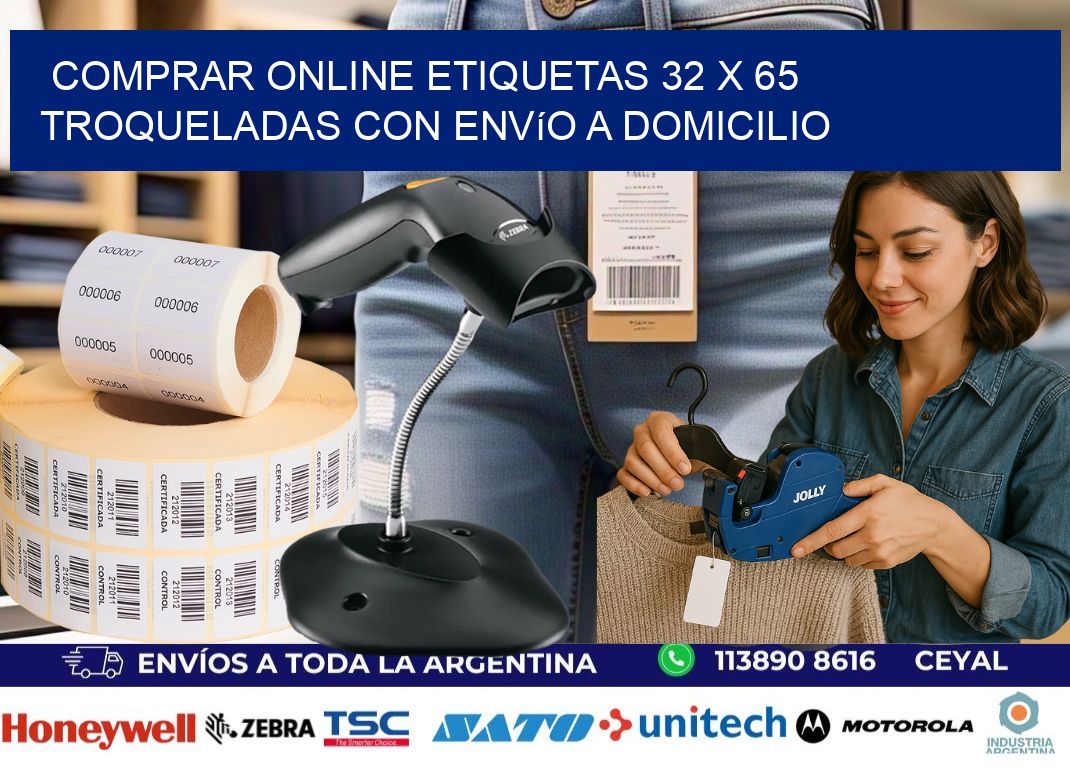 Comprar online etiquetas 32 x 65 troqueladas con envío a domicilio