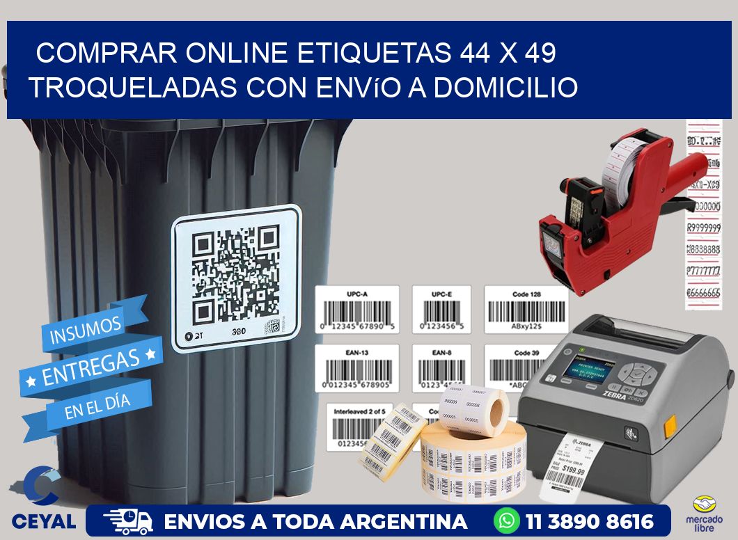 Comprar online etiquetas 44 x 49 troqueladas con envío a domicilio