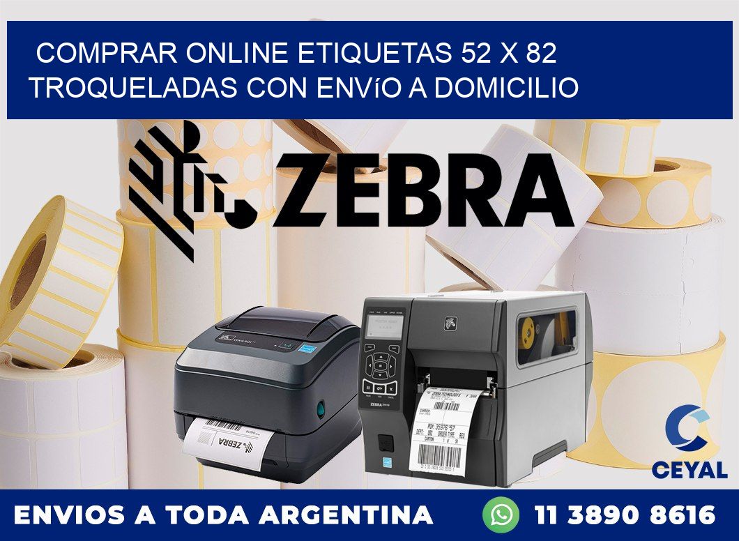 Comprar online etiquetas 52 x 82 troqueladas con envío a domicilio