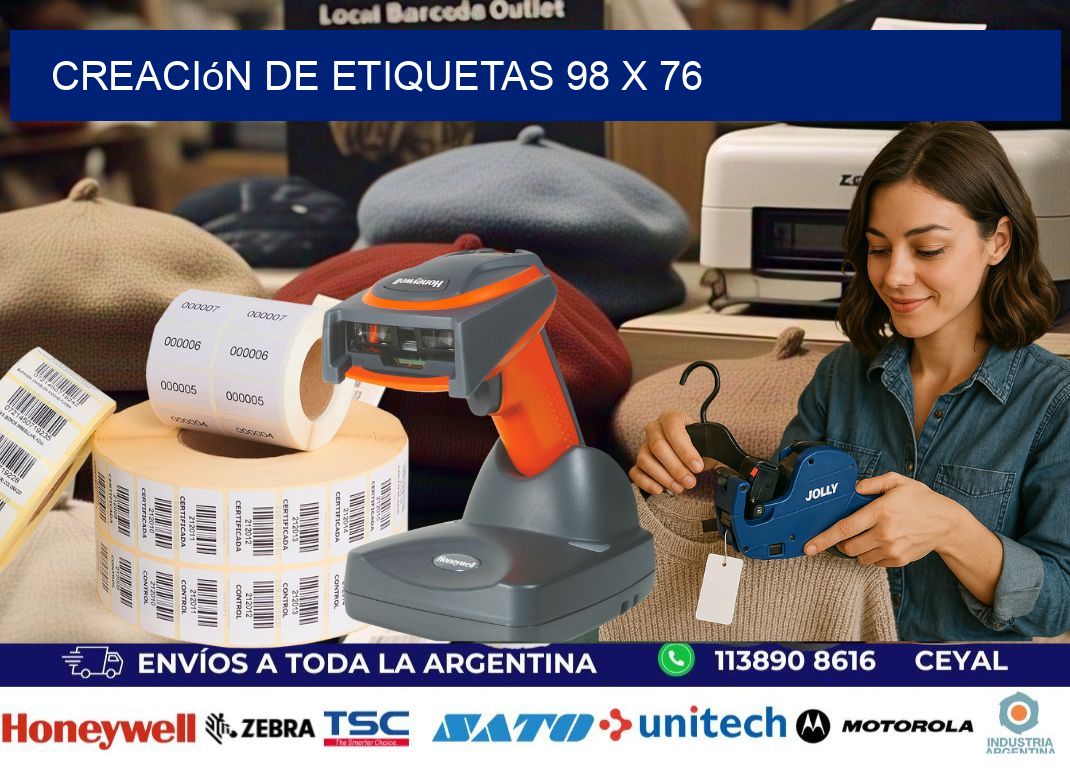 Creación de etiquetas 98 x 76
