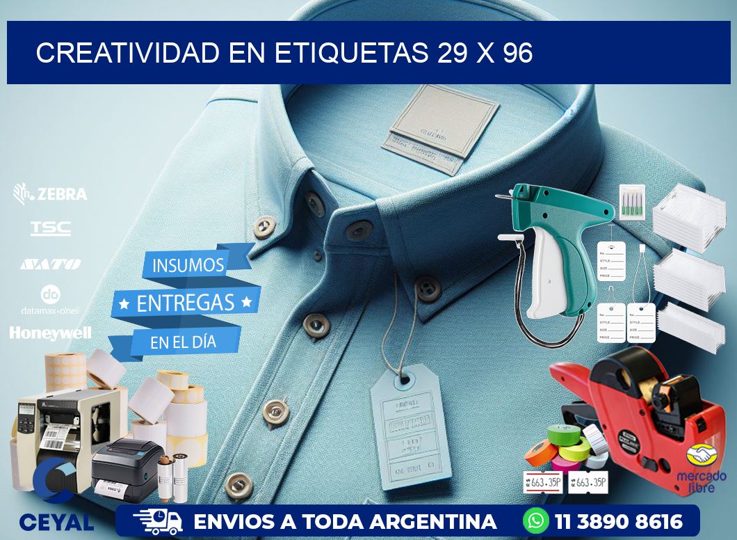 Creatividad en etiquetas 29 x 96