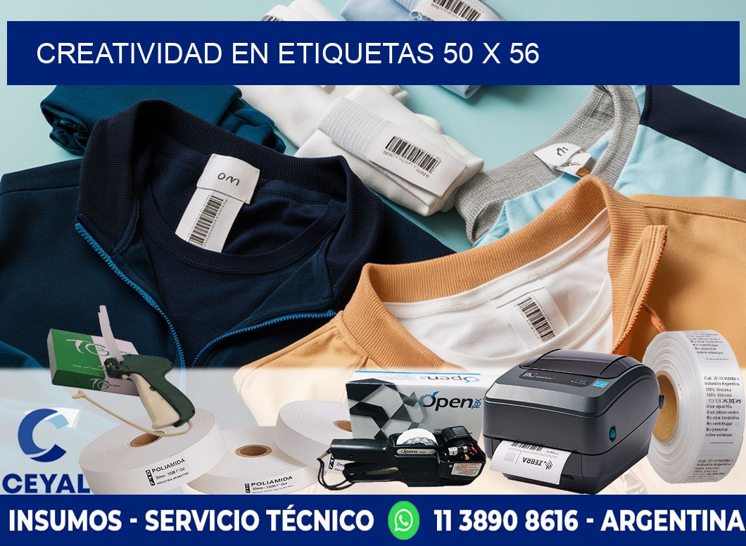 Creatividad en etiquetas 50 x 56