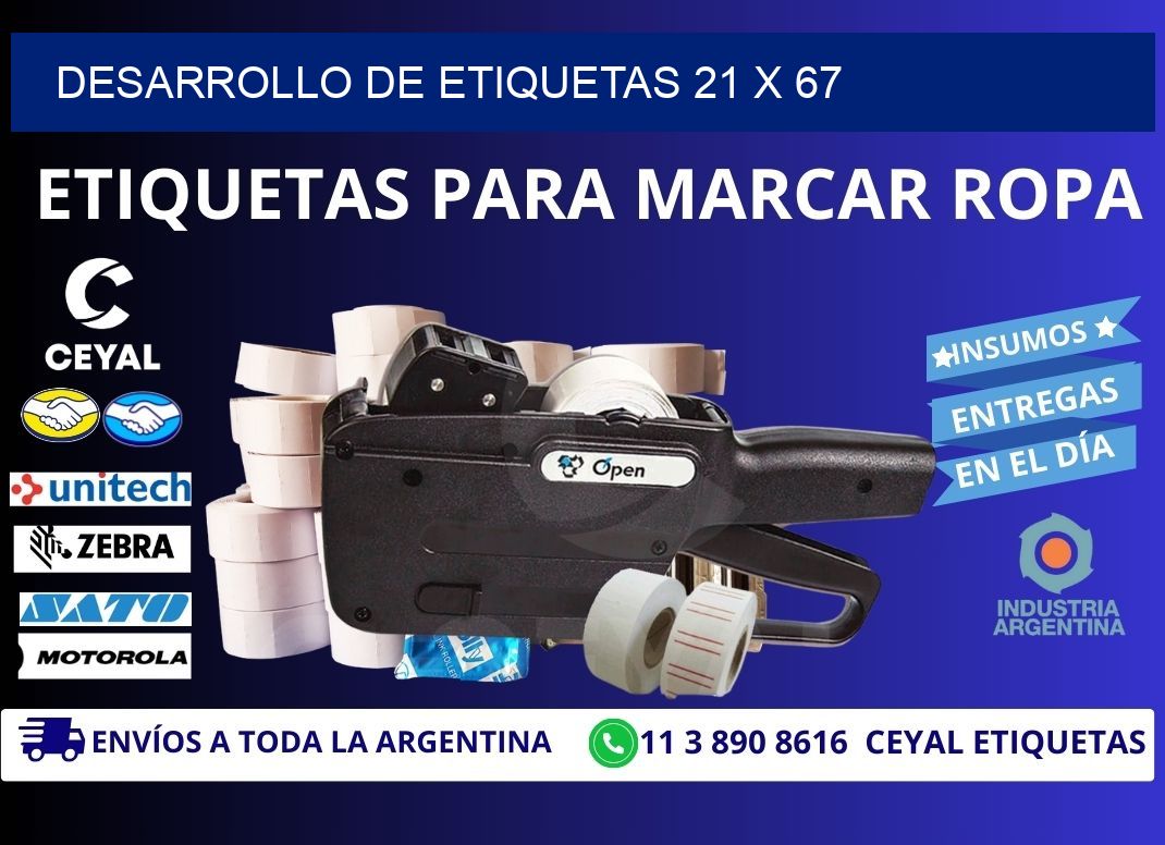 Desarrollo de etiquetas 21 x 67