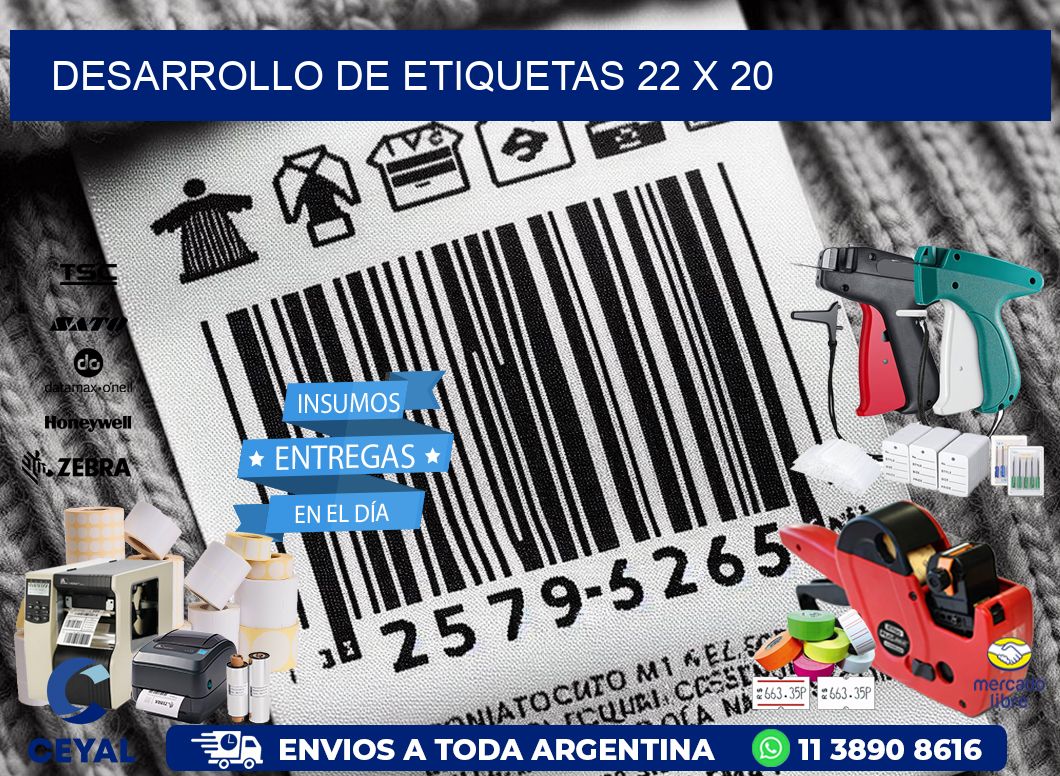 Desarrollo de etiquetas 22 x 20