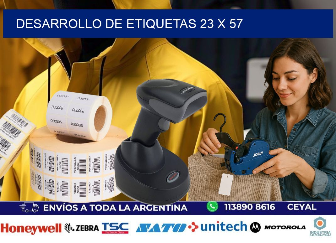 Desarrollo de etiquetas 23 x 57