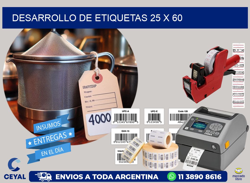 Desarrollo de etiquetas 25 x 60