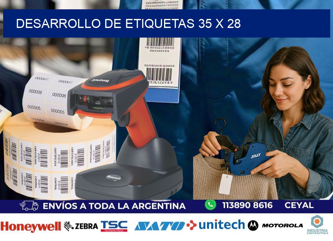 Desarrollo de etiquetas 35 x 28
