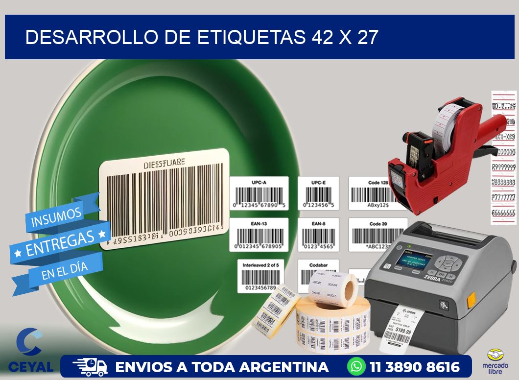 Desarrollo de etiquetas 42 x 27