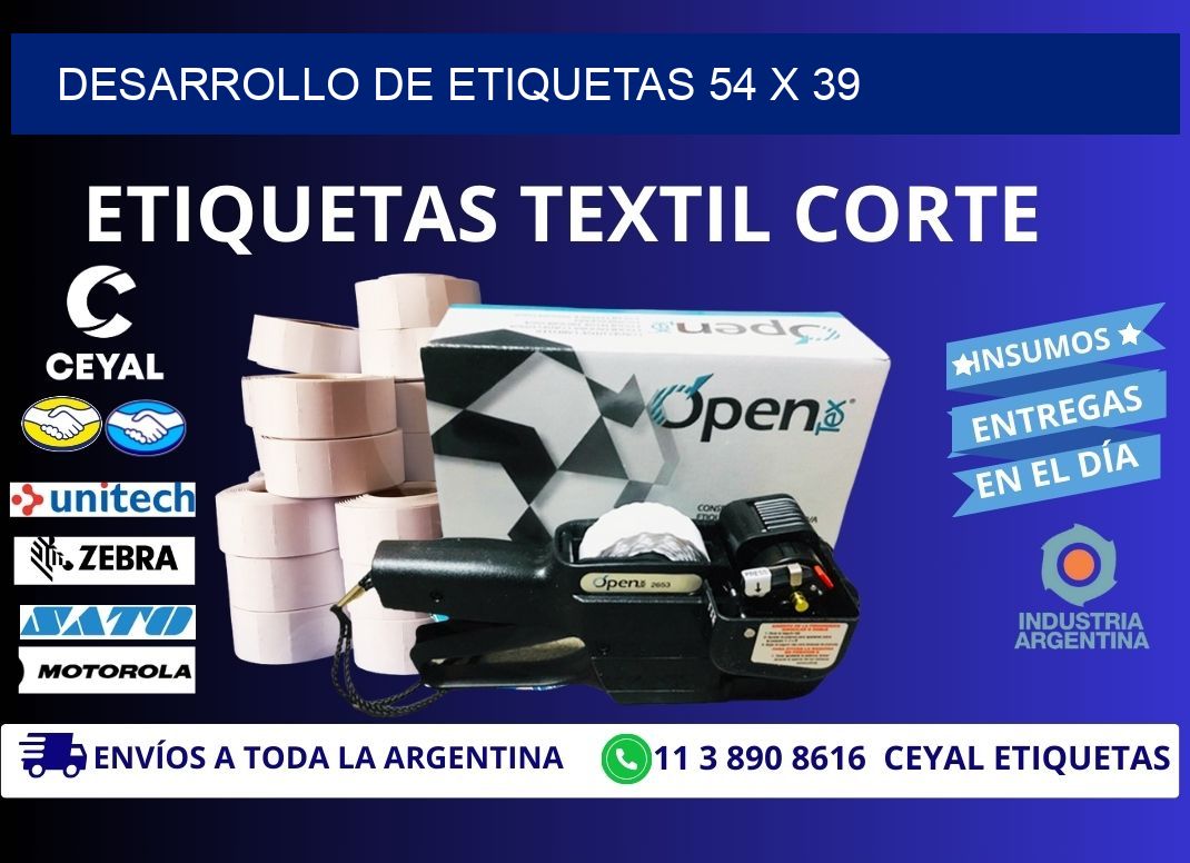 Desarrollo de etiquetas 54 x 39
