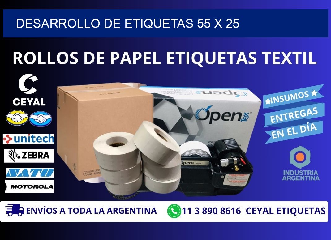 Desarrollo de etiquetas 55 x 25