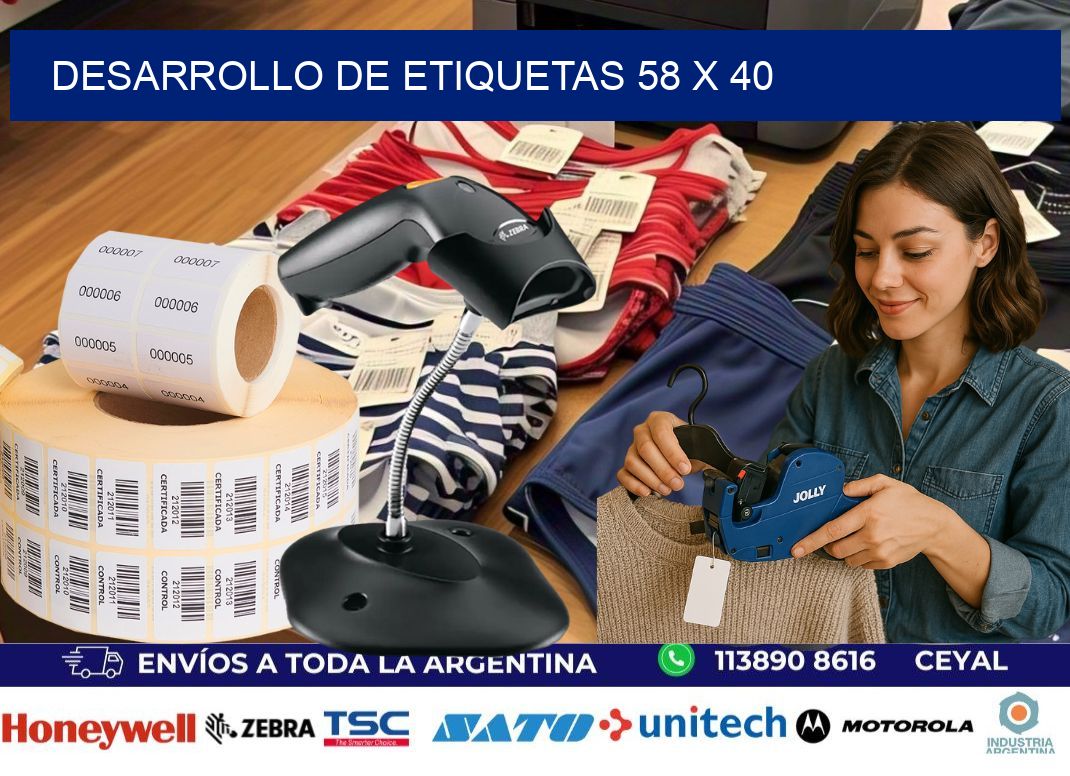 Desarrollo de etiquetas 58 x 40