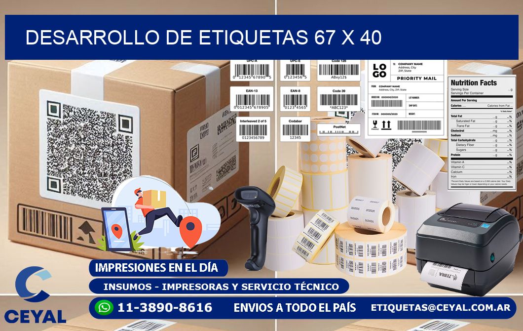 Desarrollo de etiquetas 67 x 40