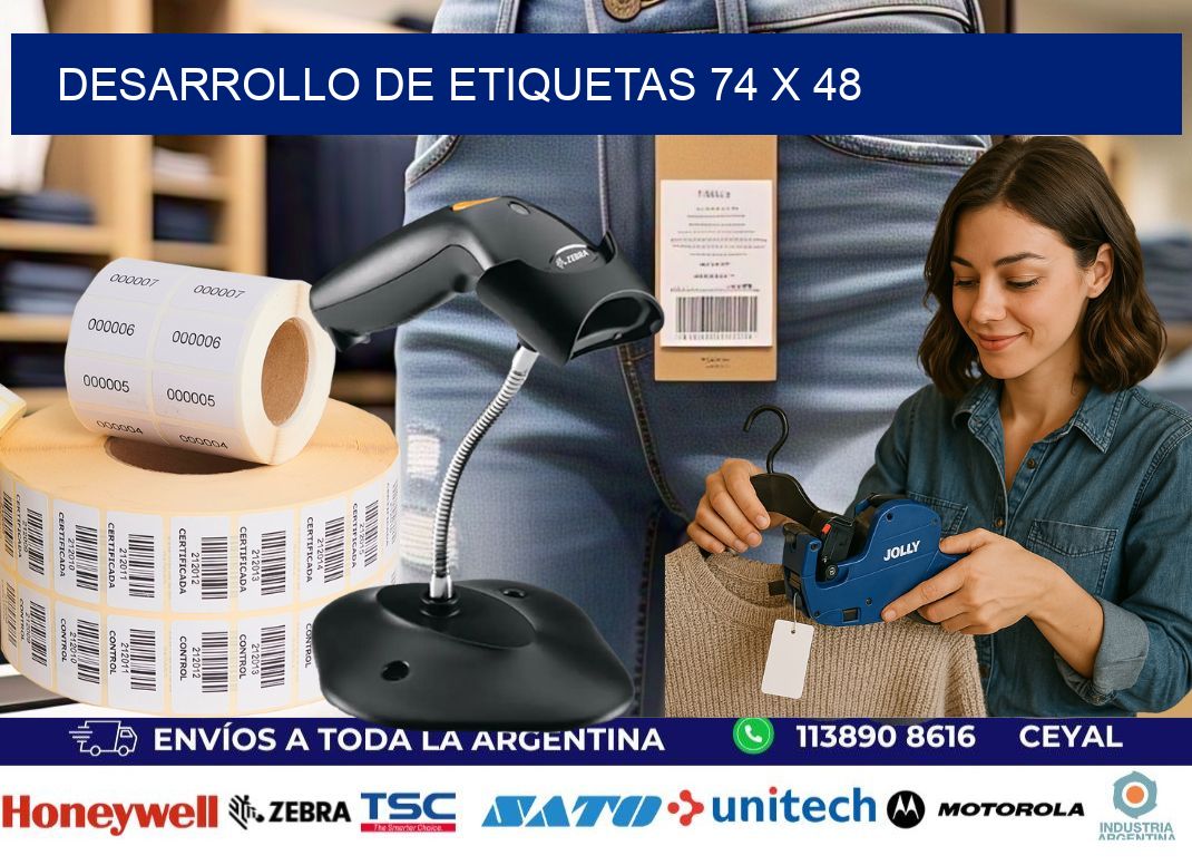 Desarrollo de etiquetas 74 x 48